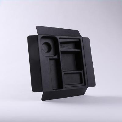 Black Color Bagasse Pulp Tray Skincare Packaging