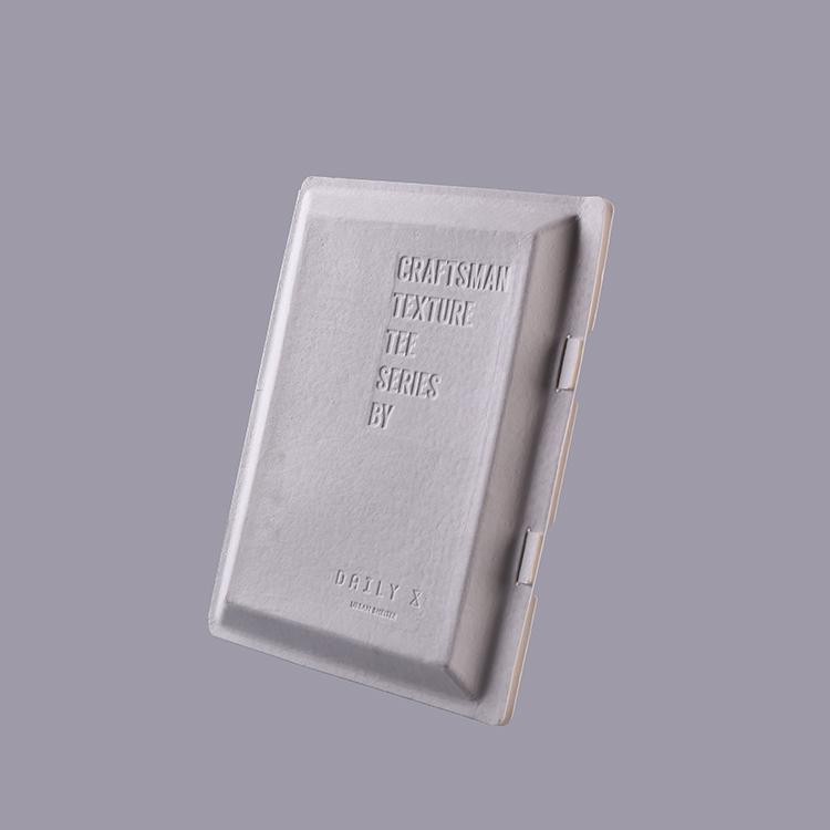 Eco friendly sugarcane bagasse pulp molded clothes packaging box