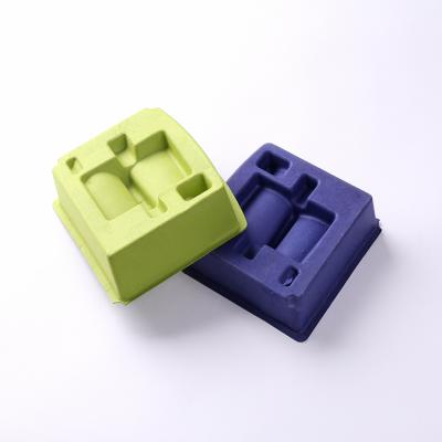 Wet press sugarcane fiber molded colored packaging custom insert